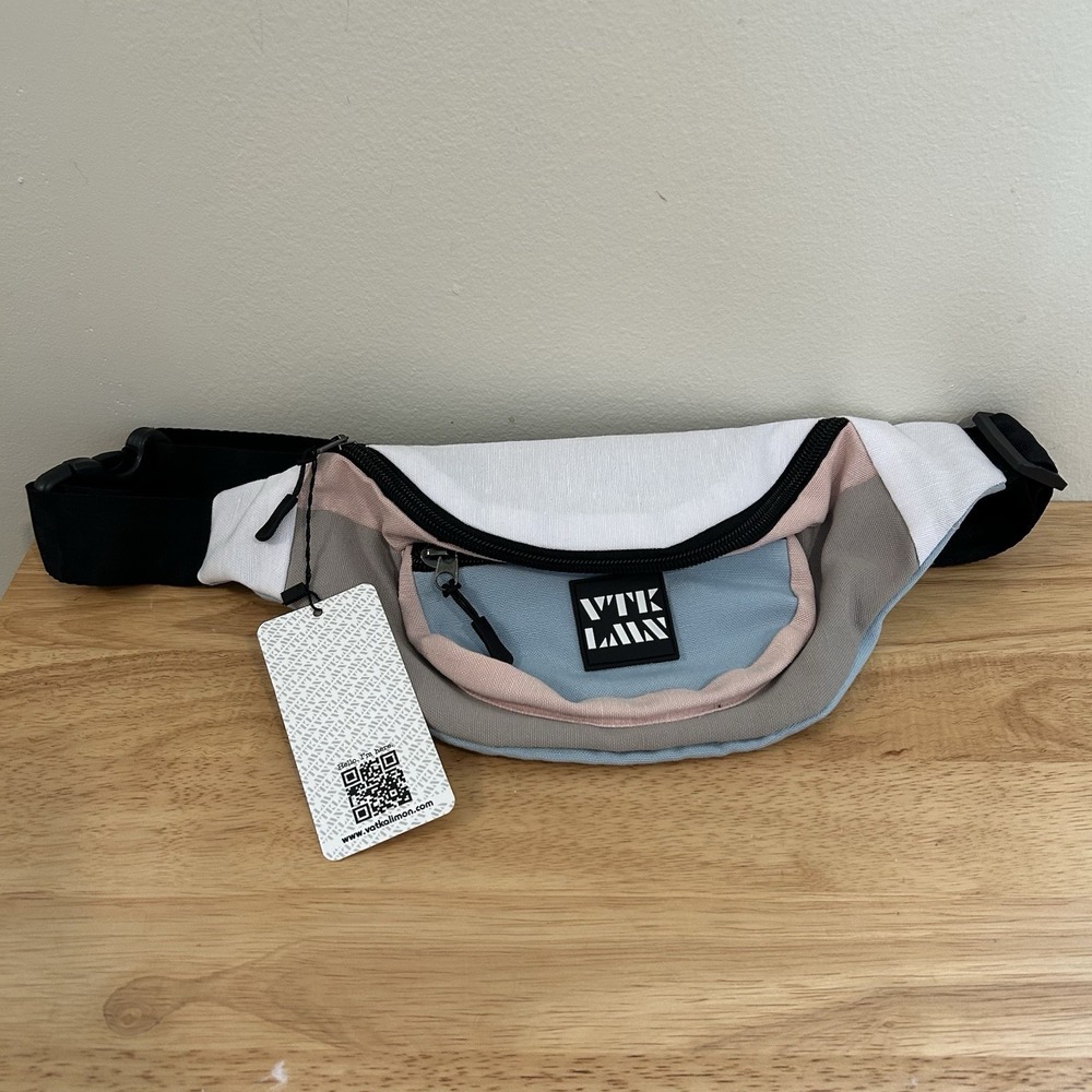 Vatkalimon VTKLMN Fanny Pack‎ blue Pink Waterproof Belt Bag - Small Crossbody